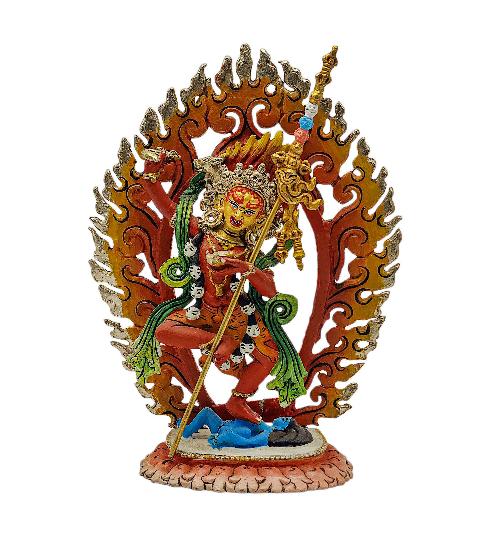 vajravarahi, Buddhist Miniature Statue, thangka Color Finishing, face Painted