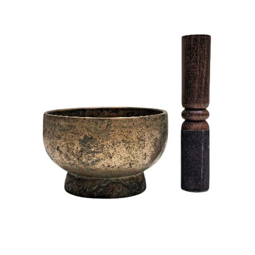 rare Find, naga Singing Bowl, Buddhist Hand Beaten, Antique Finishing, select Accessories