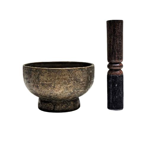 rare Find, naga Singing Bowl, Buddhist Hand Beaten, Antique Finishing, select Accessories
