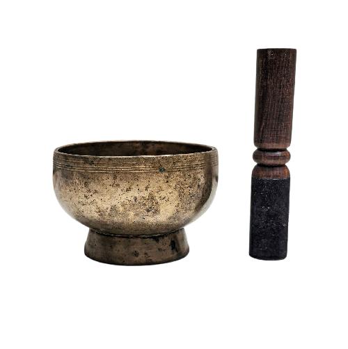 rare Find, naga Singing Bowl, Buddhist Hand Beaten, Antique Finishing, select Accessories