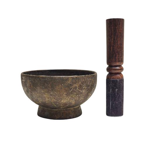 rare Find, naga Singing Bowl, Buddhist Hand Beaten, Antique Finishing, select Accessories