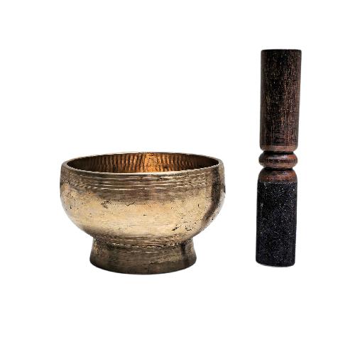 rare Find, naga Singing Bowl, Buddhist Hand Beaten, Antique Finishing, select Accessories