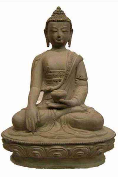 Shakyamuni Buddha Statue, [stone Finishing], [old Post], [remakable]