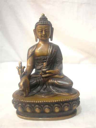 Medicine Buddha Statue, [chocolate Oxidized], [sold]