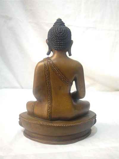 Medicine Buddha Statue, [chocolate Oxidized], [old Post], [remakable]