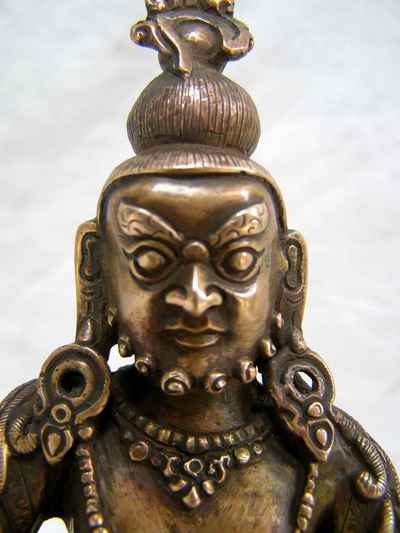 Yellow Jambhala Statue, [bronze Finishing], [sold]