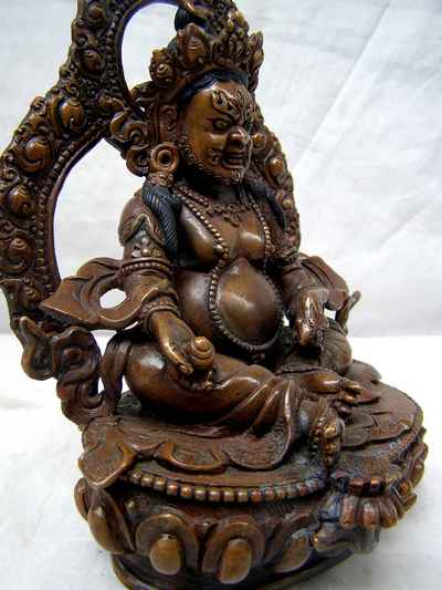 Yellow Jambhala Statue, [chocolate Oxidized], [sold]