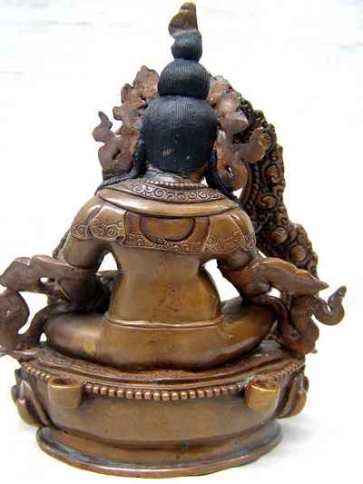 Yellow Jambhala Statue, [chocolate Oxidized], [sold]