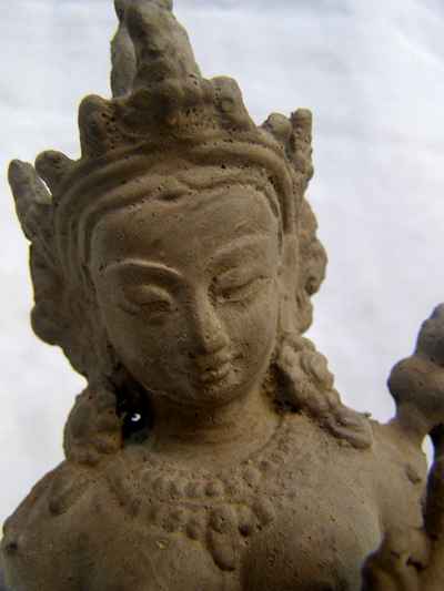 Green Tara Statue, [stone Color Finishing], [old Post], [remakable]