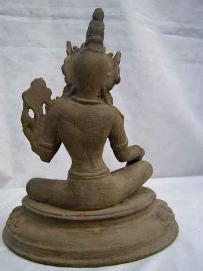 Green Tara Statue, [stone Color Finishing], [old Post], [remakable]