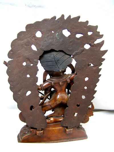 Mahakala Four Arms Statue, [chocolate Oxidized], [sold]