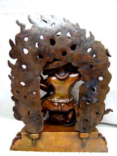 Vajrapani Statue, [chocolate Oxidized], [old Post], [remakable]