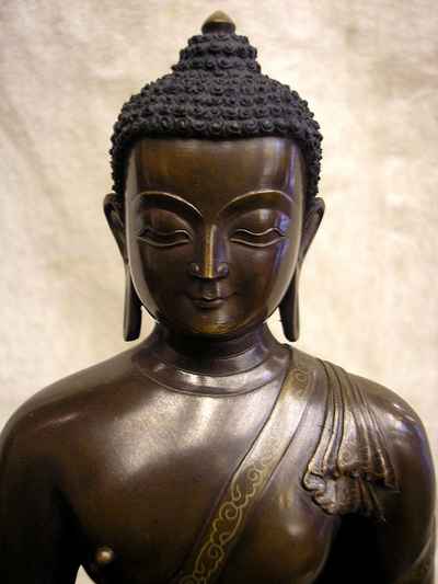 Shakyamuni Buddha Statue, [chocolate Oxidized], [sold]