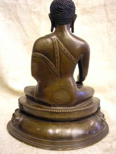 Shakyamuni Buddha Statue, [chocolate Oxidized], [sold]