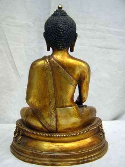 Shakyamuni Buddha Statue, [full Gold Plated], [antique Finishing], [sold]