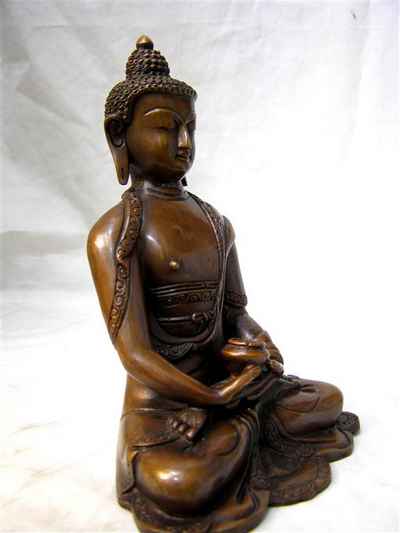 Amitabha Buddha Statue, [chocolate Oxidize], [old Post], [remakable]