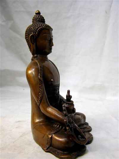 Medicine Buddha Statue, [chocolate Oxidize], [old Post], [remakable]