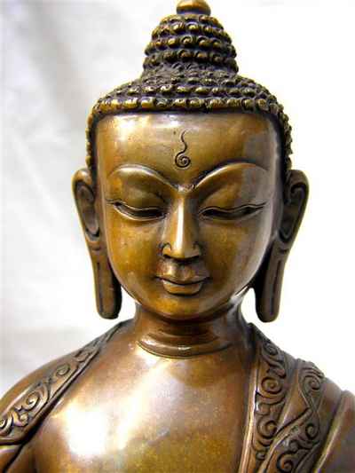 Shakyamuni Buddha Statue, [chocolate Oxidize], [old Post], [remakable]