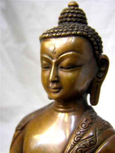 Shakyamuni Buddha Statue, [chocolate Oxidize], [old Post], [remakable]