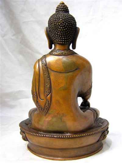 Shakyamuni Buddha Statue, [chocolate Oxidize], [old Post], [remakable]