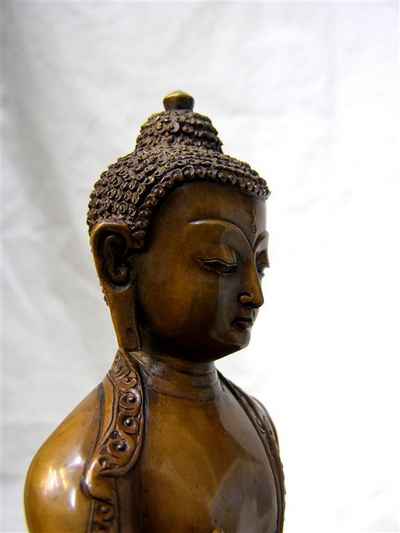 Shakyamuni Buddha Statue, [chocolate Oxidize], [old Post], [remakable]