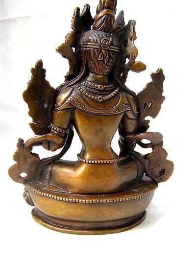 Green Tara Statue, [chocolate Oxidize], [old Post], [remakable]