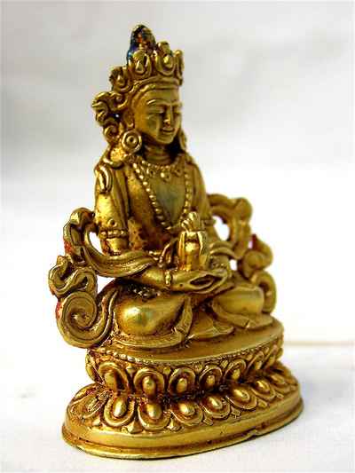 Aparimita, Buddhist Handmade Statue, Chepame, Amitayus Full Gold Plated