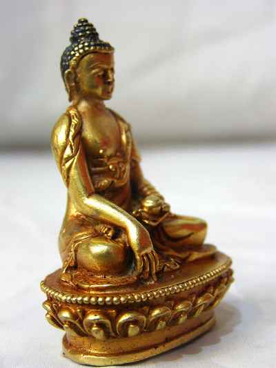 Shakyamuni Buddha Statue, [full Gold Plated], [old Post], [remakable]