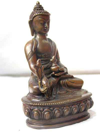 Medicine Buddha Statue, [chocolate Oxidize], [old Post], [remakable]