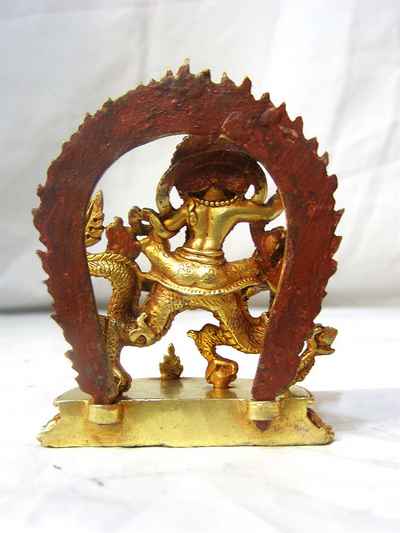 White Jambhala Statue, [full Gold Plated]