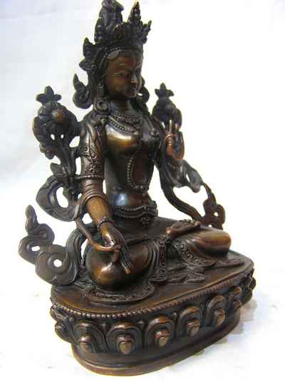 White Tara Statue, [chocolate Oxidize], [old Post], [remakable]