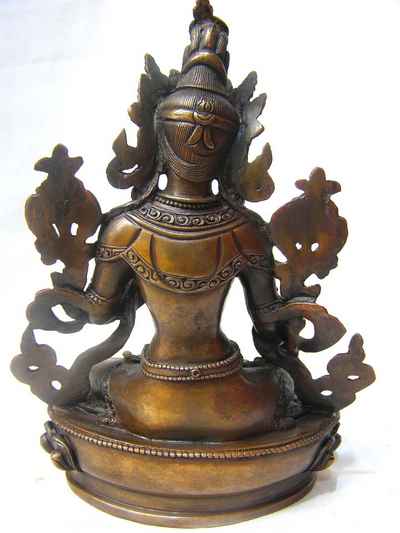 White Tara Statue, [chocolate Oxidize], [old Post], [remakable]