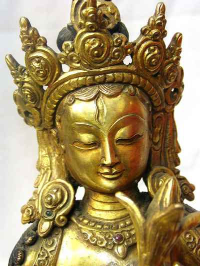 Lotus Tara Statue, [full Gold Plated], [sold]