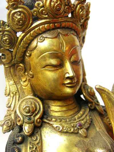 Lotus Tara Statue, [full Gold Plated], [sold]