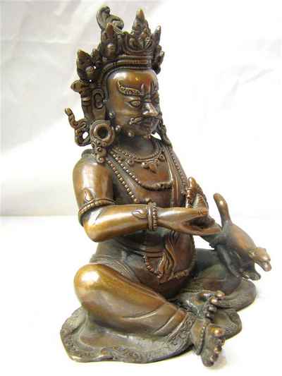 Yellow Jambhala Statue, [chocolate Oxidize], [sold]