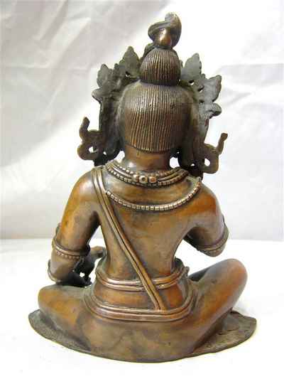 Yellow Jambhala Statue, [chocolate Oxidize], [sold]