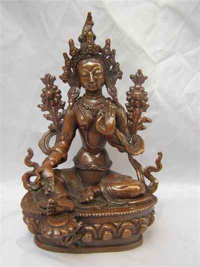 Green Tara Statue, [chocolate Oxidize], [sold]