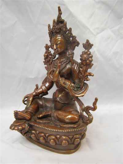 Green Tara Statue, [chocolate Oxidize], [sold]