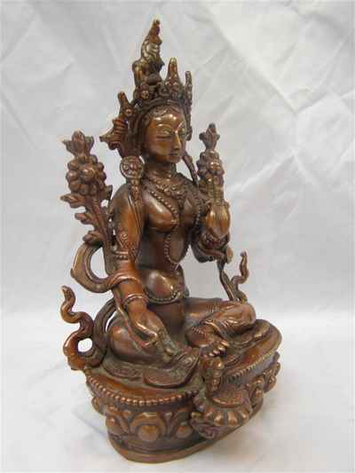 Green Tara Statue, [chocolate Oxidize], [sold]