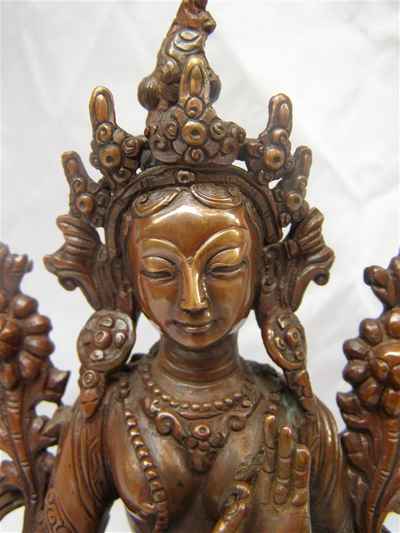 Green Tara Statue, [chocolate Oxidize], [sold]