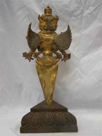 Vajrakilaya - Dorje Phurba Statue, [full Gold Plated], [antique Finishing], [sold]