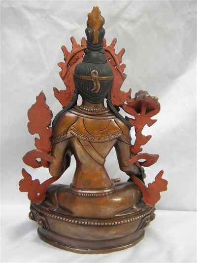 Green Tara Statue, [chocolate Oxidize], [sold]