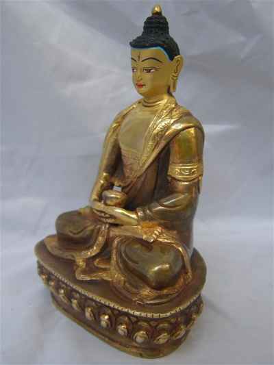 [best Price], Amitabha Buddha Statue, [partly Gold Plated], [painted Face], For A Gift, Altars And Buddhist Ritual