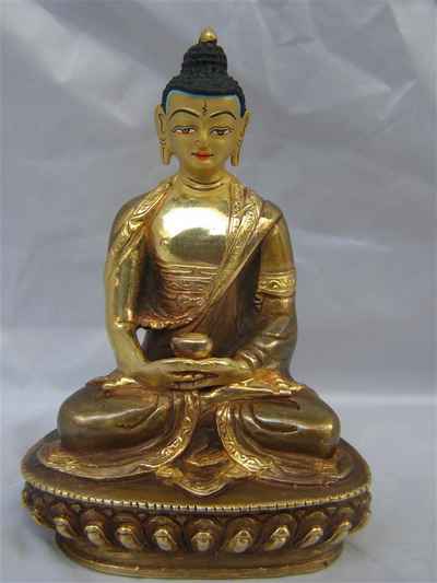 [best Price], Amitabha Buddha Statue, [partly Gold Plated], [painted Face], For A Gift, Altars And Buddhist Ritual