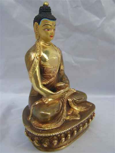 [best Price], Amitabha Buddha Statue, [partly Gold Plated], [painted Face], For A Gift, Altars And Buddhist Ritual