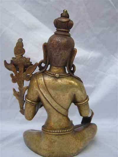 Green Tara Statue, [bronze Finishing], [master Quality], [rare Find], [sold]