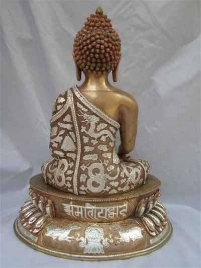 Shakyamuni Buddha Statue, [glossy], With Silver Work, [sold]