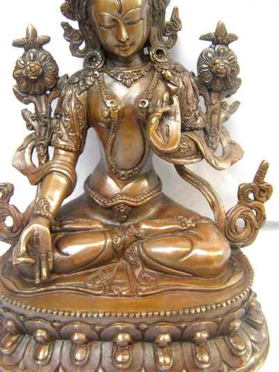 White Tara Statue, [chocolate Oxidize], [old Post], [remakable]