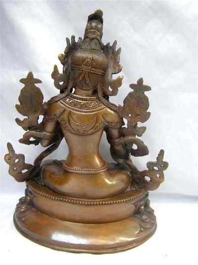 White Tara Statue, [chocolate Oxidize], [old Post], [remakable]