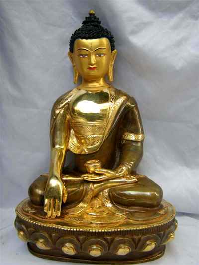 [best Price], Shakyamuni Buddha Statue, [partly Gold Plated], [painted Face], [old Post], [remakable]